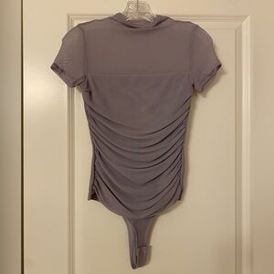 ReoRia purple Ruched Bodysuit